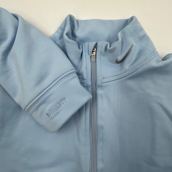 Nike-Fit Women's Light Blue warm 1/4 zip size Medium - Picture 5 of 11